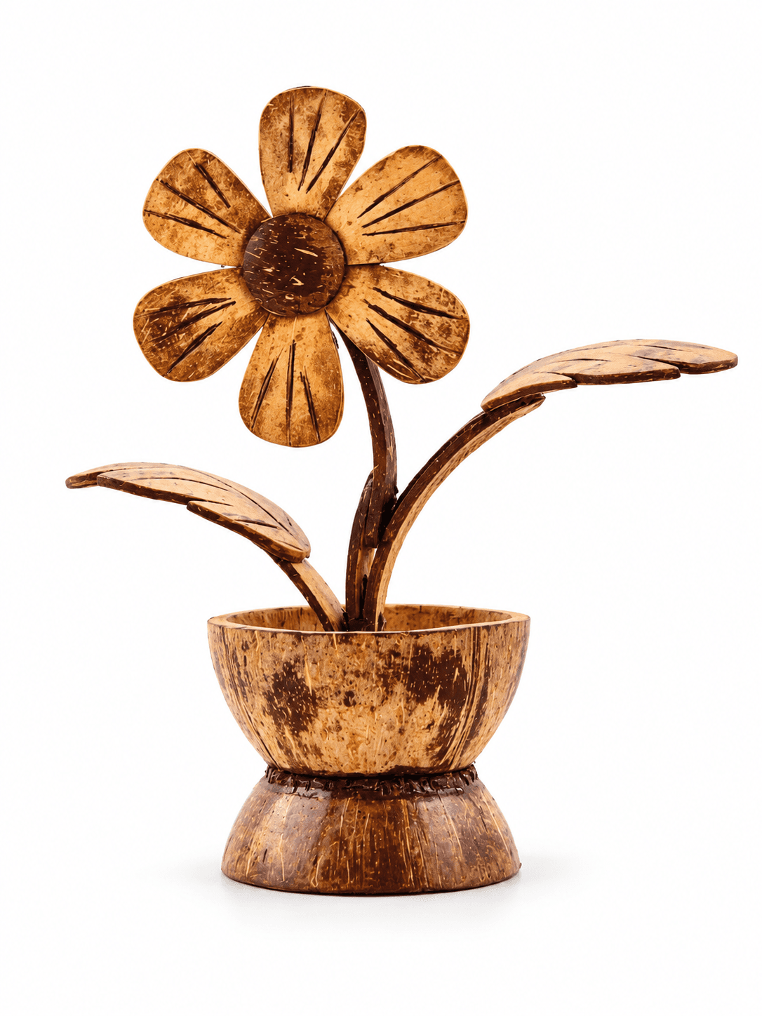 Handcrafted Coconut Shell Blossom Floral Craft