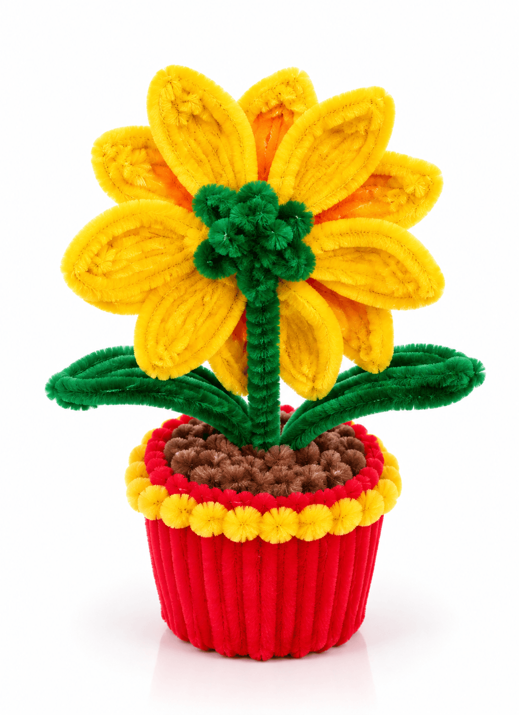 Handcrafted Sunflower Thread Art Potted Bloom thumbnail 3