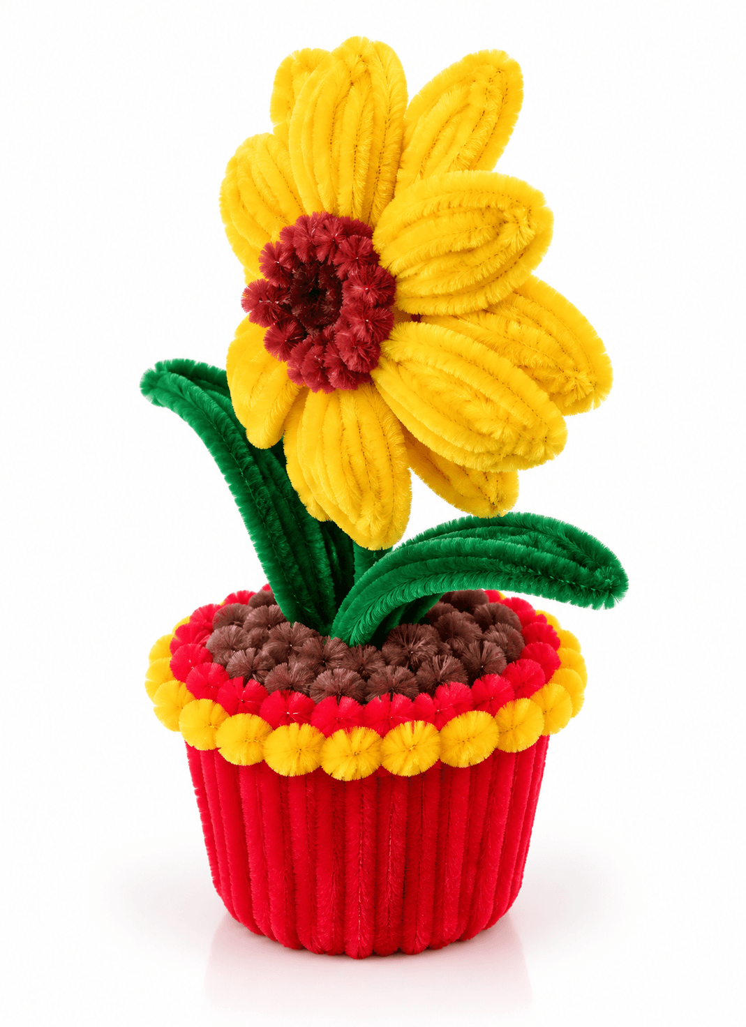 Handcrafted Sunflower Thread Art Potted Bloom thumbnail 2