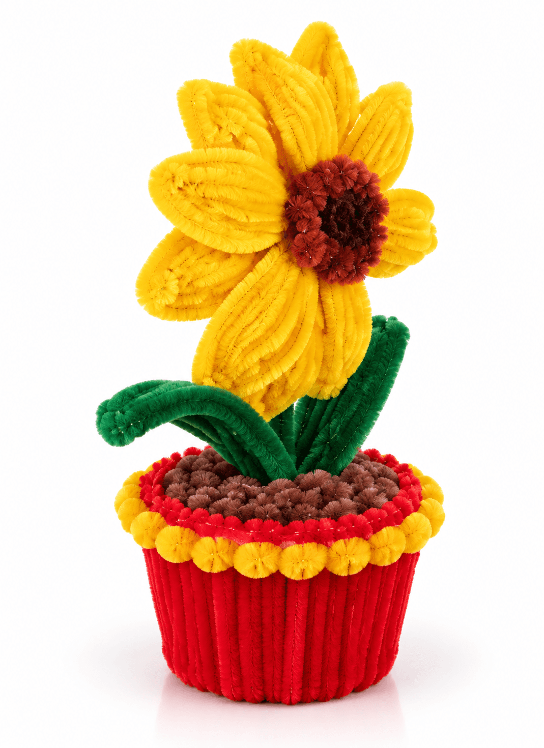 Handcrafted Sunflower Thread Art Potted Bloom thumbnail 4