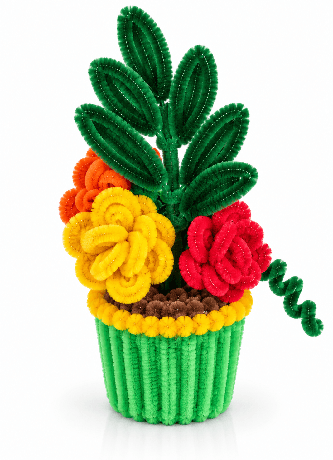 Handcrafted Multi-Bloom Floral Bouquet Thread Art thumbnail 2