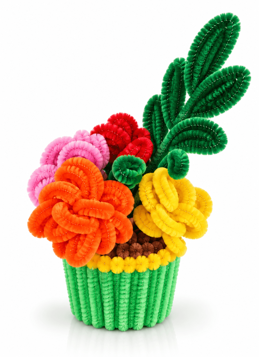 Handcrafted Multi-Bloom Floral Bouquet Thread Art thumbnail 3