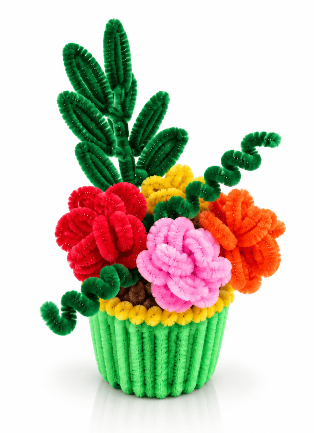 Handcrafted Multi-Bloom Floral Bouquet Thread Art thumbnail 4