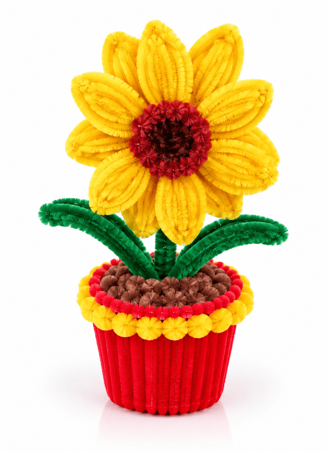Handcrafted Sunflower Thread Art Potted Bloom