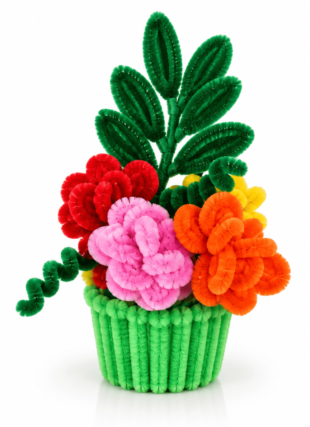 Handcrafted Multi-Bloom Floral Bouquet Thread Art